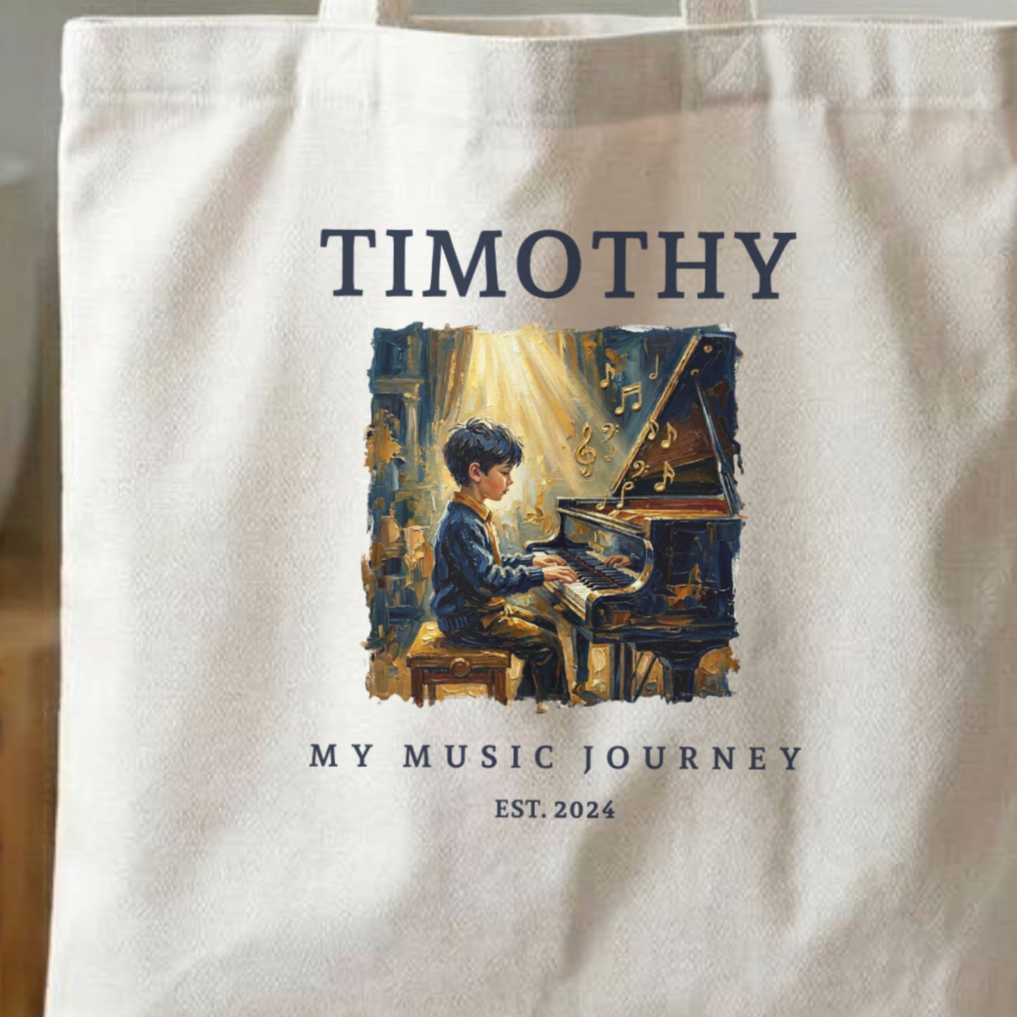 The Metamorphosis No. 4 – Personalised Piano Tote Bag for Boys
