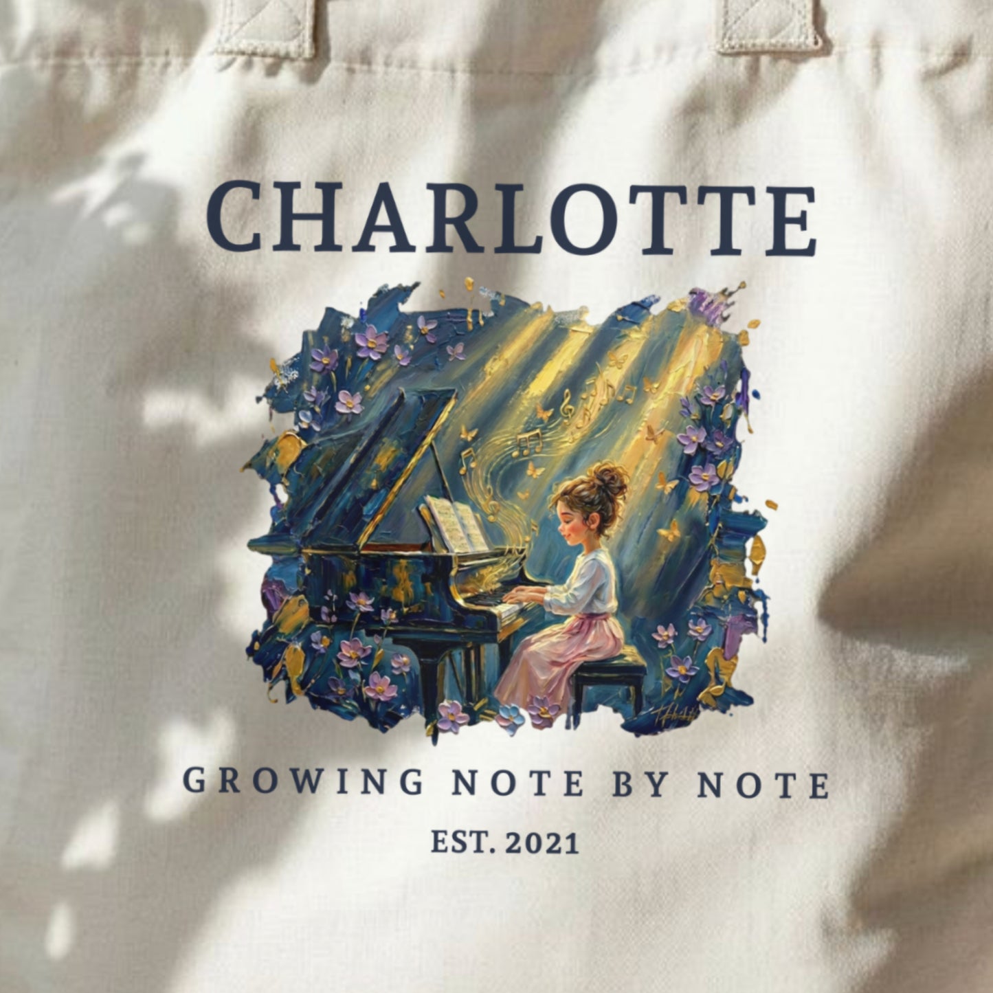 The Metamorphosis No. 5 – Personalised Piano Tote Bag for Girls