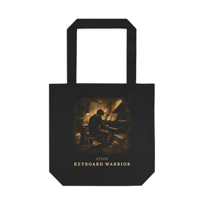 Keyboard Warrior Tote Bag — Personalized Musician Canvas Tote