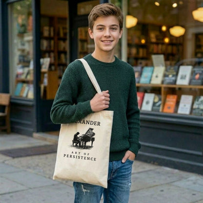 The Aspiring Pianist – Personalised Piano Tote Bag