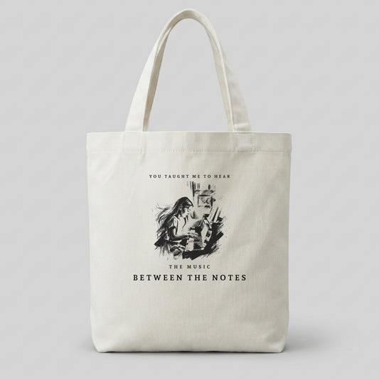 Between the Notes I – Piano Teacher Appreciation Tote Bag
