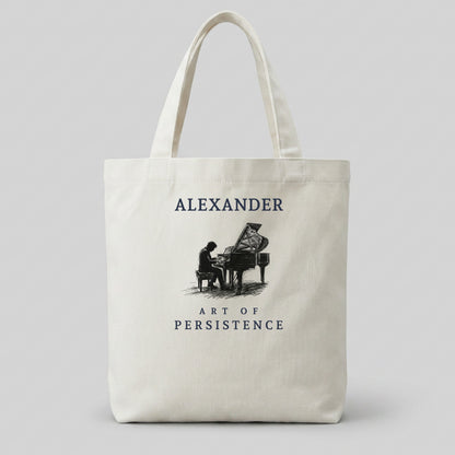 The Aspiring Pianist – Personalised Piano Tote Bag
