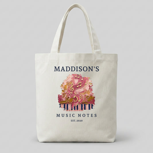 The Ethereal Note – Personalised Piano Tote Bag