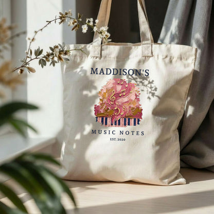 The Ethereal Note – Personalised Piano Tote Bag