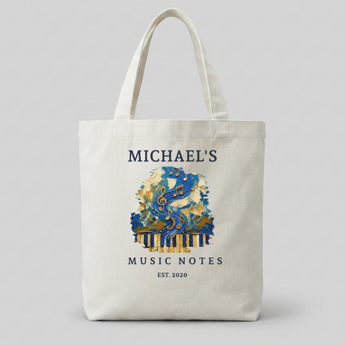 The Literal Note – Personalised Music Student Tote Bag