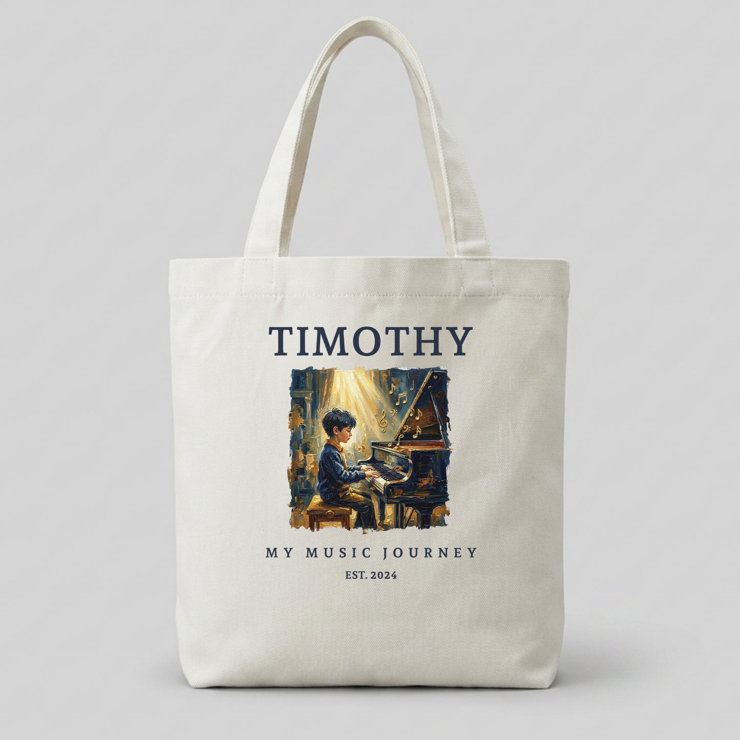 The Metamorphosis No. 4 – Personalised Piano Tote Bag for Boys