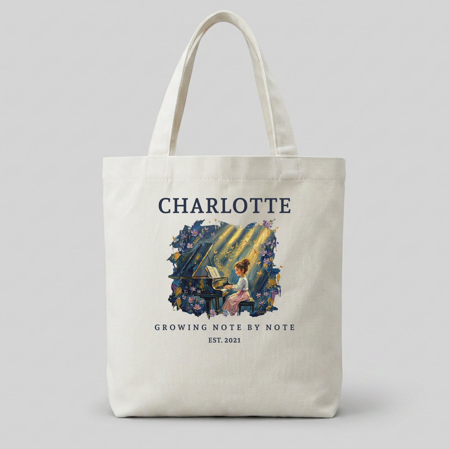 The Metamorphosis No. 5 – Personalised Piano Tote Bag for Girls