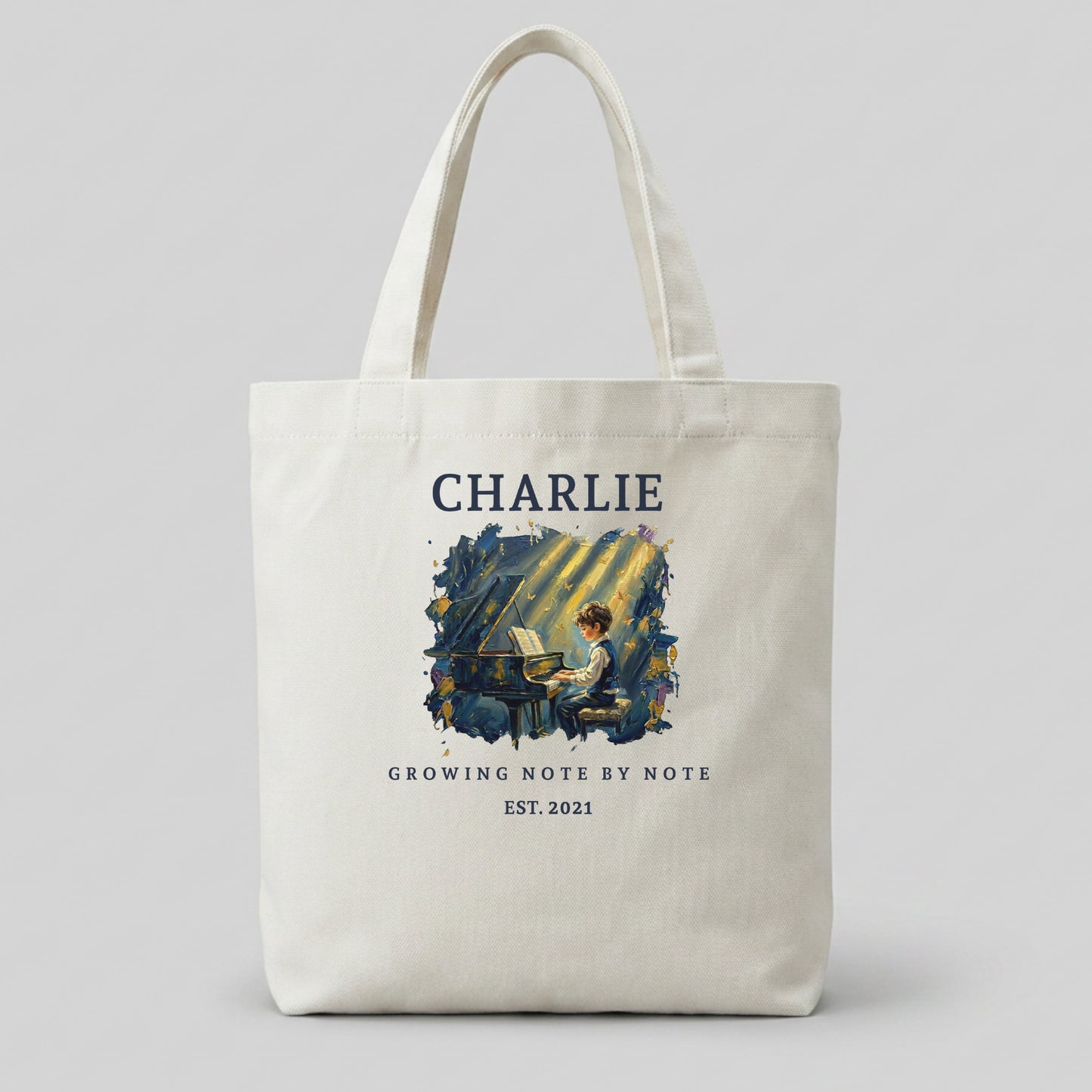 The Metamorphosis No. 6 – Personalised Piano Tote Bag for Boys