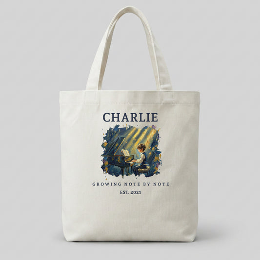 The Metamorphosis No. 6 – Personalised Piano Tote Bag for Boys