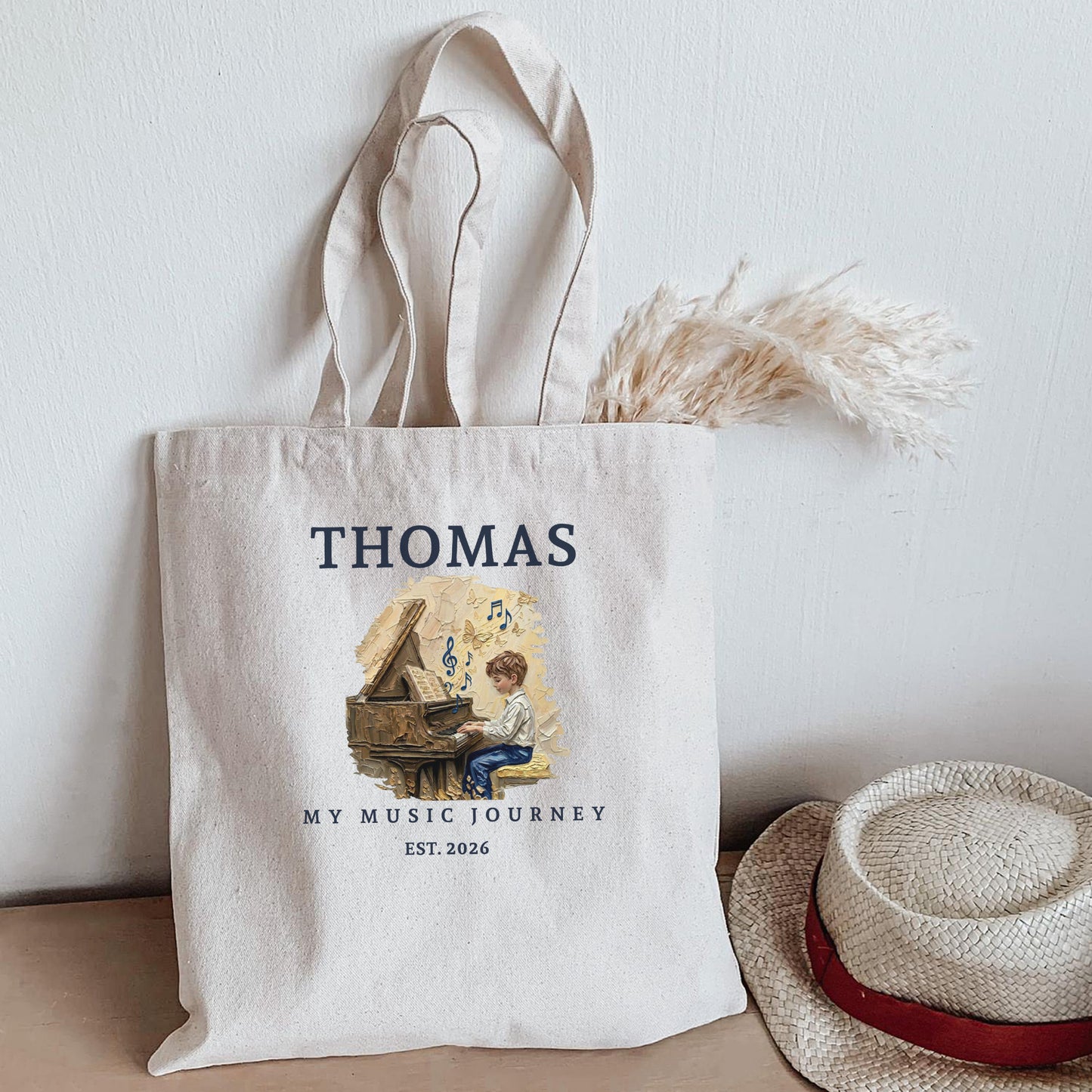 The Metamorphosis No. 2A – Personalised Piano Tote Bag for Boys
