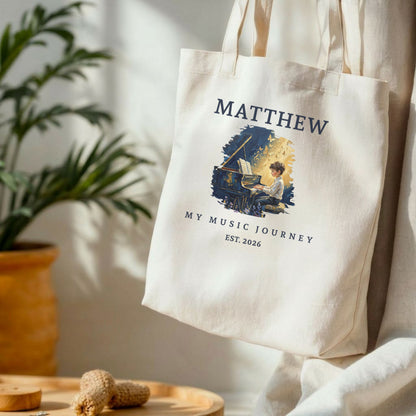 The Metamorphosis No. 2 – Personalised Piano Tote Bag for Boys