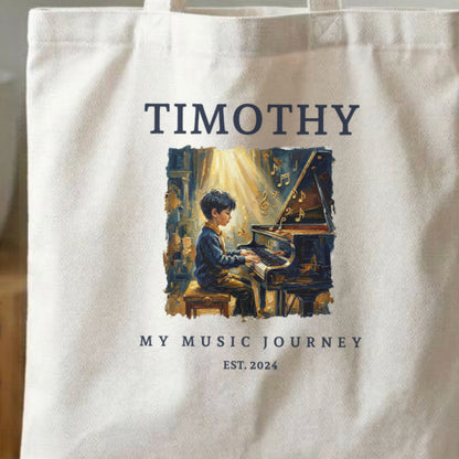 The Metamorphosis No. 4 – Personalised Piano Tote Bag for Boys