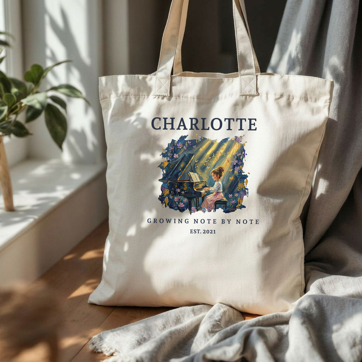 The Metamorphosis No. 5 – Personalised Piano Tote Bag for Girls