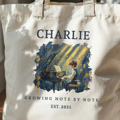 The Metamorphosis No. 6 – Personalised Piano Tote Bag for Boys