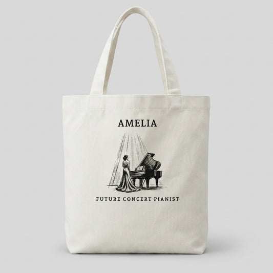 The Ovation – Personalised Piano Tote Bag for Aspiring Pianists