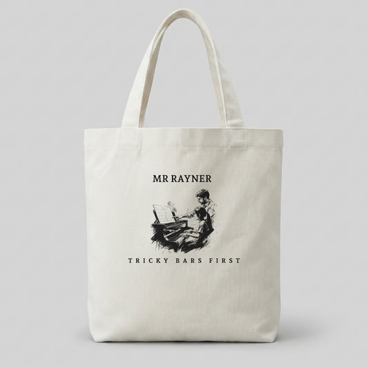 Tricky Bars First I – Piano Teacher Appreciation Tote Bag
